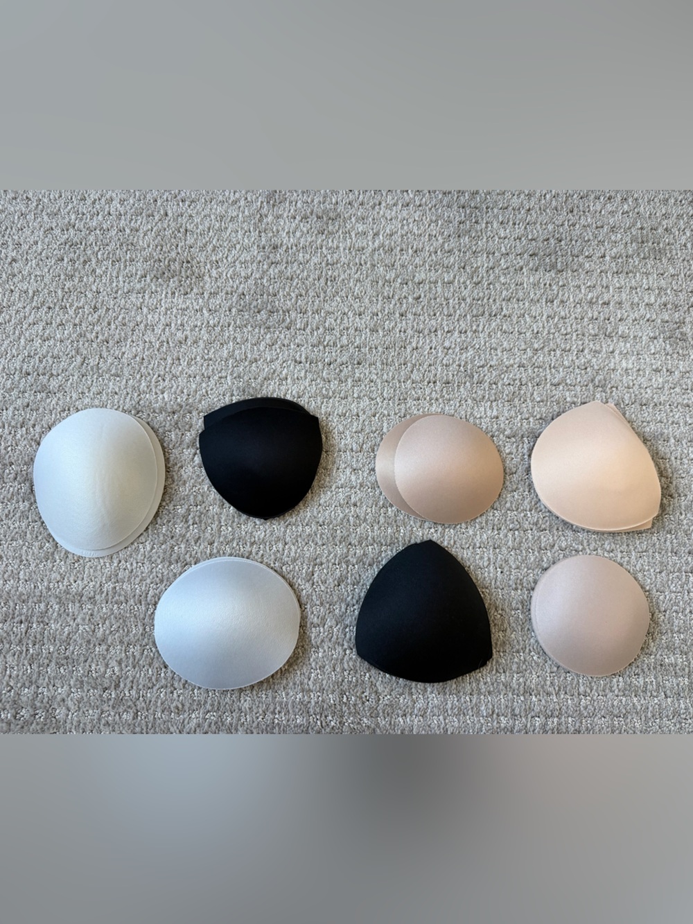 Removable Bra Inserts - Set of Mixed Color Foam Cups